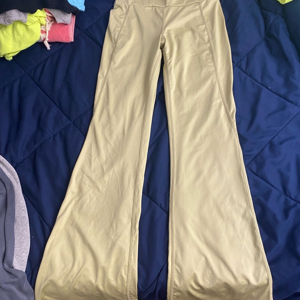 SHEIN Green Flare Pants
